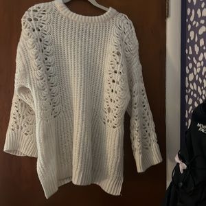 White Anthropologie Oversized Sweater